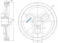 Шкив канатоведущий 525х3х10,5 Л400.00.003 МЛЗ