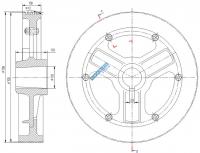 Шкив канатоведущий 700х4х12 289М.02.00.030 МЛЗ