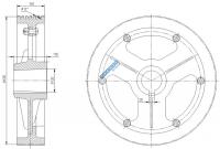 Шкив канатоведущий 650х6х12 348М.02.00.030 МЛЗ