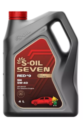 Масло моторное S-OIL 7 RED #9 SN 5W-40 (4л) - E107616
