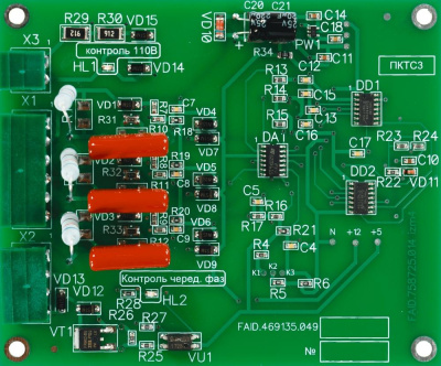 плата контроля трехфазной сети пктс-3 фаид.469135.049