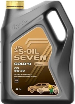 Масло моторное S-OIL 7 GOLD #9 C3 5W-30 (4л) - E107763